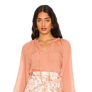 NWT Revolve Mink Pink Nerang Blouse in Terracotta - Size XS